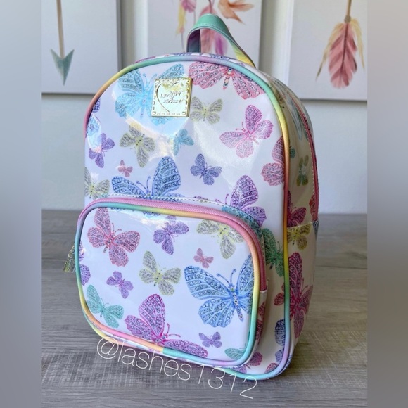 BETSEY JOHNSON Bag Wendy Butterfly Backpack - White Rainbow LBWENDY - Picture 3 of 7